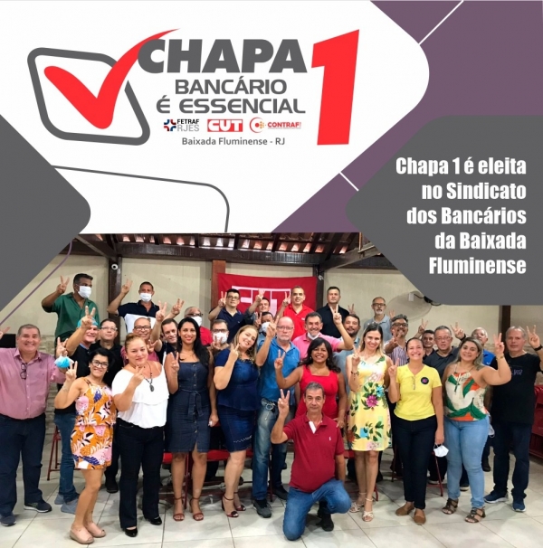 Chapa 1 é eleita no Sindicato dos Bancários da Baixada Fluminense com 99% dos votos