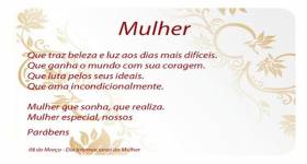 BANCÁRIAS, PARABÉNS PELO 8 DE MARÇO!