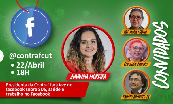 Presidenta da Contraf fará live no facebook sobre SUS, saúde e trabalho no Facebook