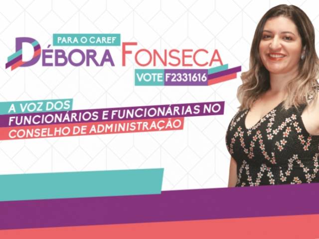 Contraf-CUT apoia Débora Fonseca para Caref