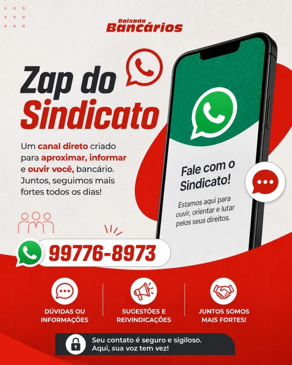 Chegou o &ldquo;Zap dos Banc&aacute;rios da Baixada Fluminense&rdquo;