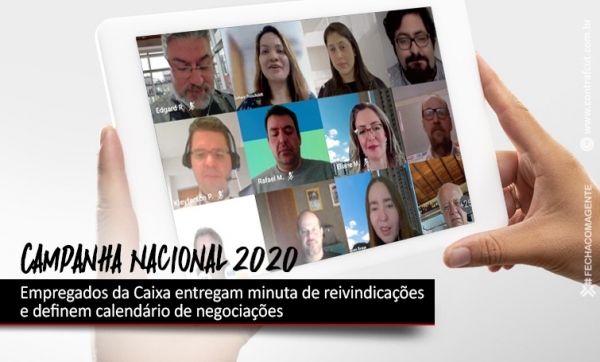 Empregados da Caixa entregam minuta de reivindicações e definem calendário de negociações