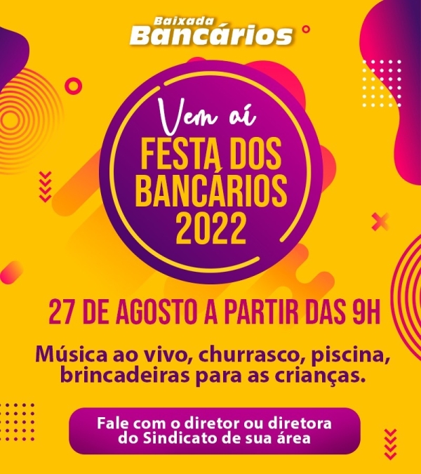 Vem aí a 21ª Festa dos Bancários e das Bancárias da Baixada Fluminense