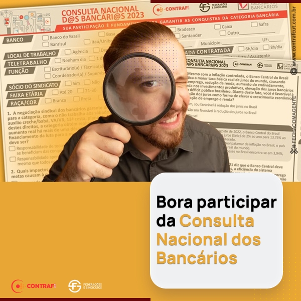 Consulta Nacional dos Bancários 2023 já esta disponível