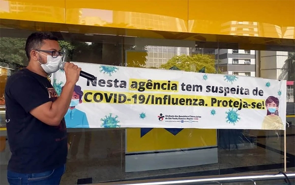 Situação de bancários com covid se agrava em todo Brasil. Sindicatos e bancos se reúnem na terça