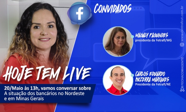 Contraf-CUT fará live no Facebook nesta quarta-feira (20)