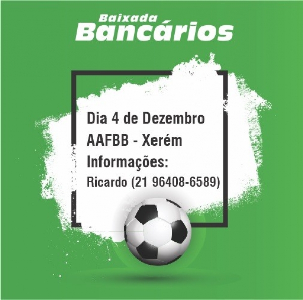 Sindicato dos Bancários da Baixada Fluminense realiza Torneio de Futebol no próximo dia 4/12