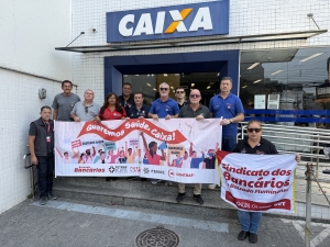 Sindicato realiza Dia Nacional de Luta em defesa da Sa&uacute;de Caixa