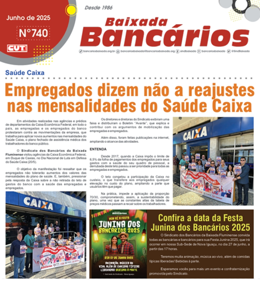 Empregados dizem não a reajustes  nas mensalidades do Saúde Caixa