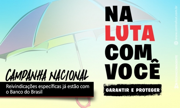 Funcionários entregam minuta de reivindicações para o Banco do Brasil