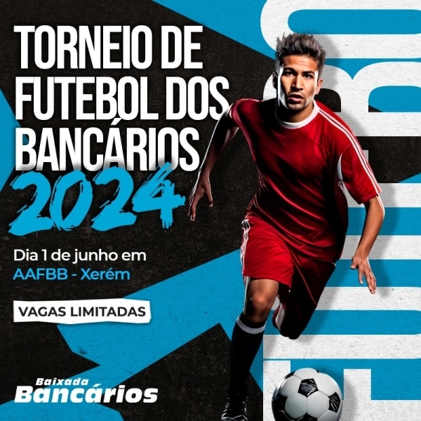 Torneio de Futebol dos Bancários 2024 é neste sábado (1/6)