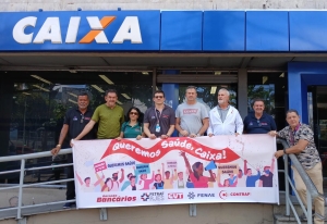 Sindicato realiza Dia Nacional de Luta em Defesa do Saúde Caixa