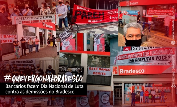 Bancários se mobilizam contra demissões no Bradesco